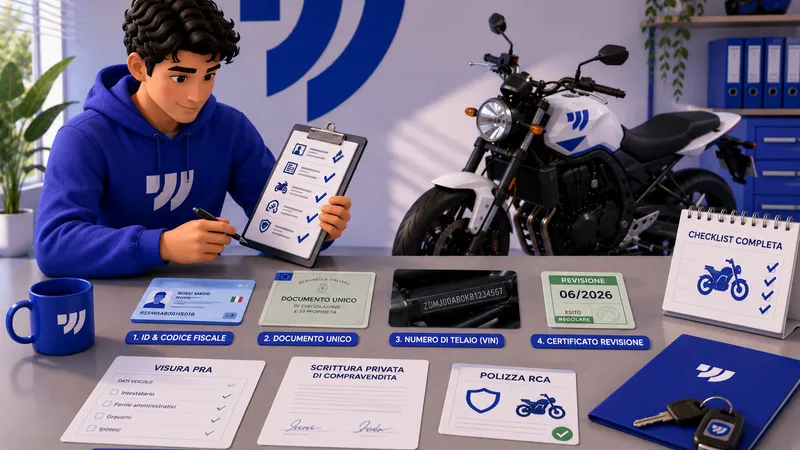 Documenti per comprare una moto usata: checklist completa